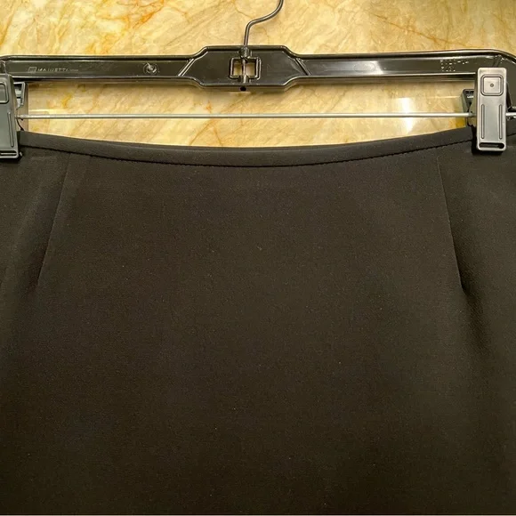 Chic Black Midi Skirt with Embellished Hem